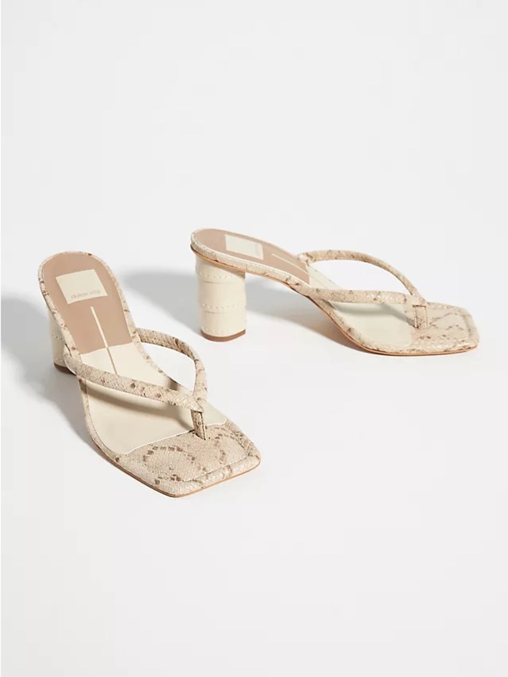 NWOT Dolce Vita Rhye Thong Heels Snakeskin Size 8.5